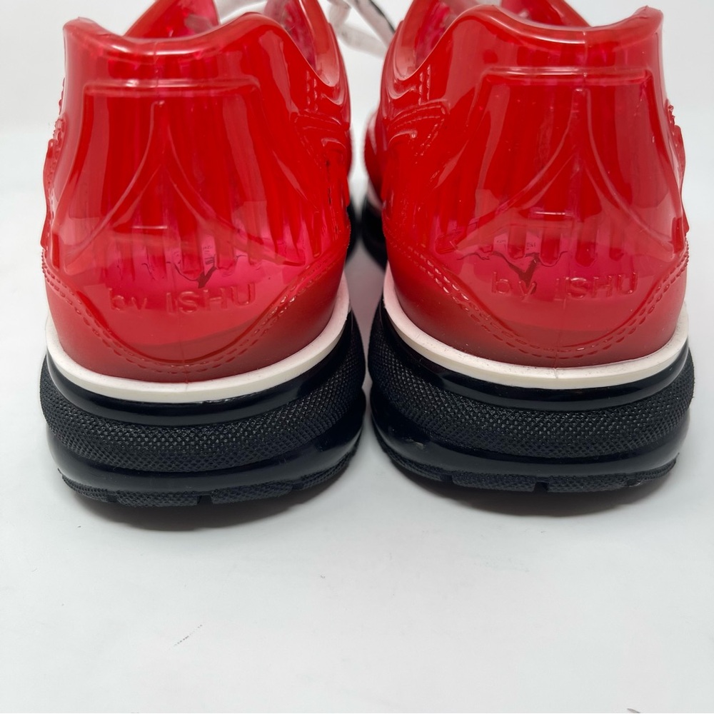 AIRDP by Ishu+ Transparent Red Designer Sneakers | Italian Fashion Tech Shoes‎ - Picture 11 of 16